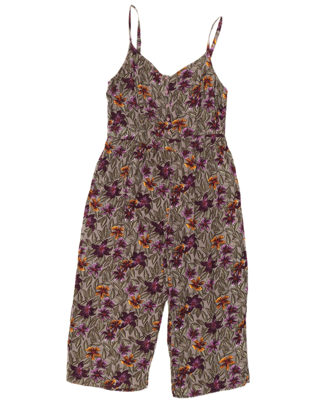 Tuta senza maniche da donna Fat Face UK 14 Grande floreale multicolore