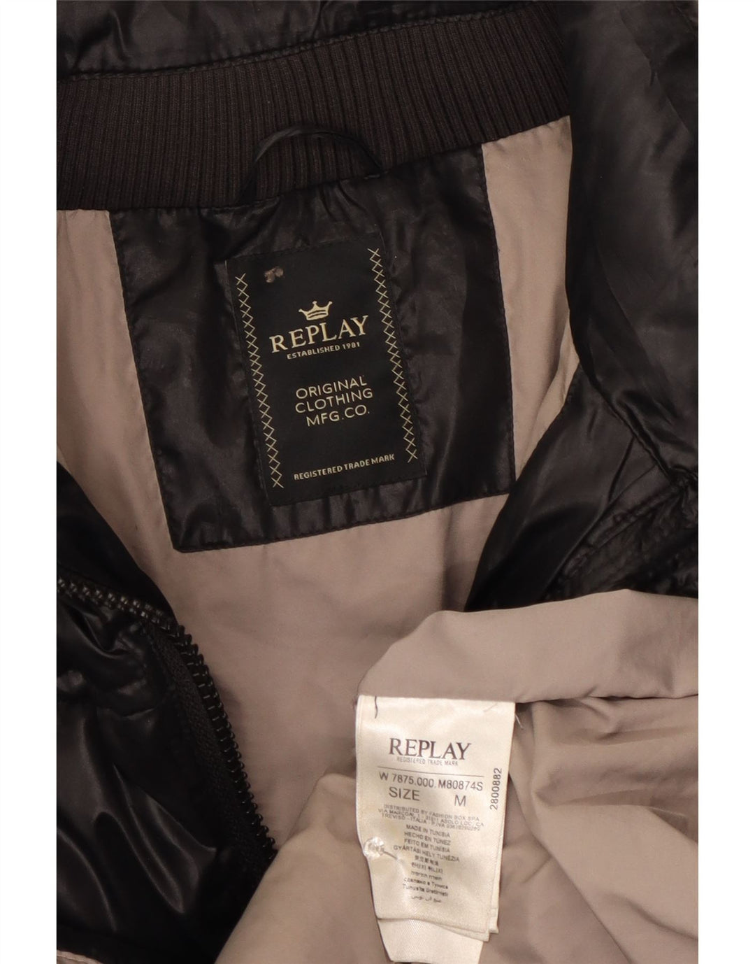 Cappotto imbottito da donna Replay UK 12 medio poliestere nero