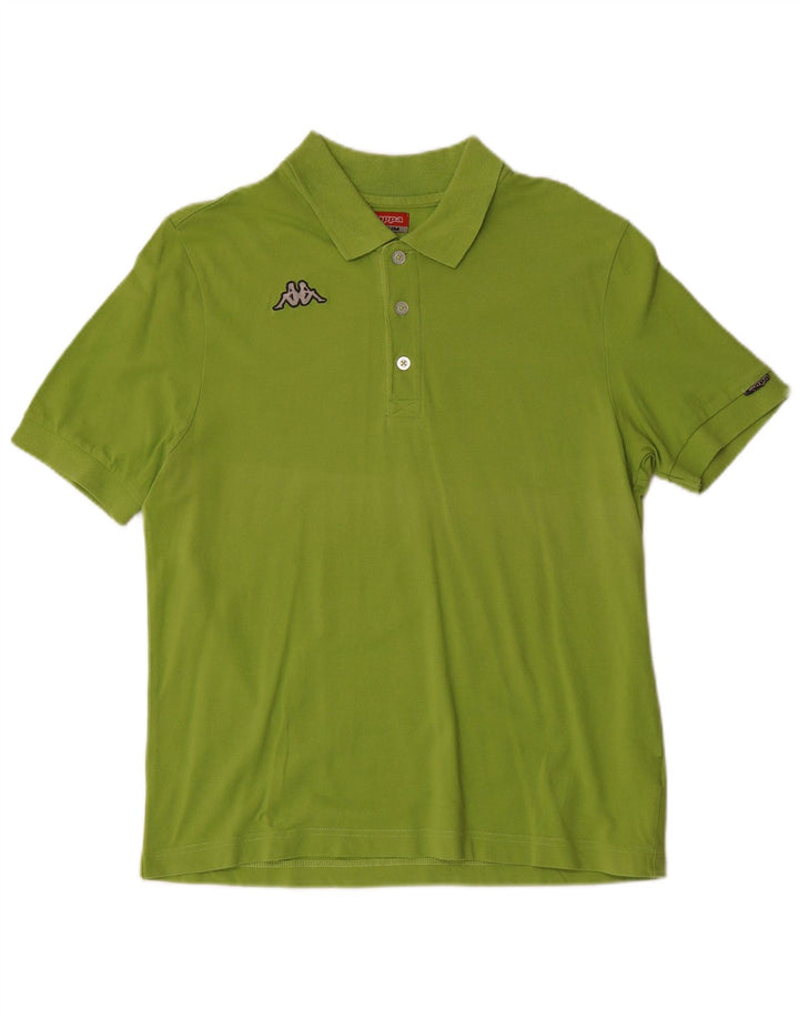 Polo Kappa da uomo verde medio