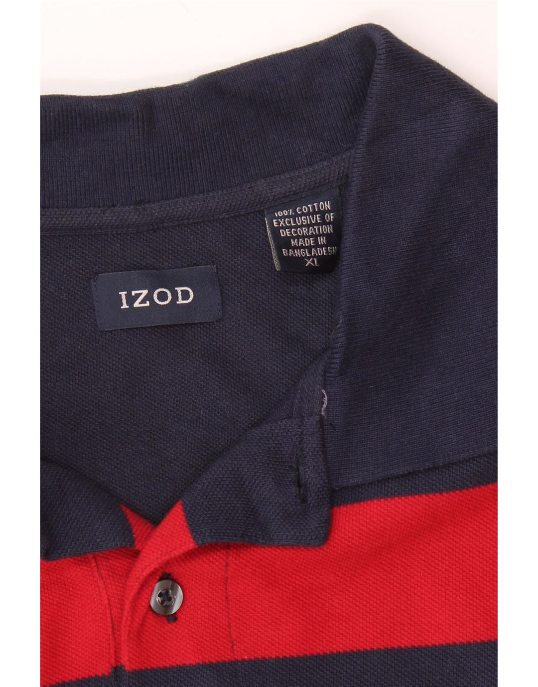 Polo da rugby da uomo IZOD XL in cotone a righe blu navy