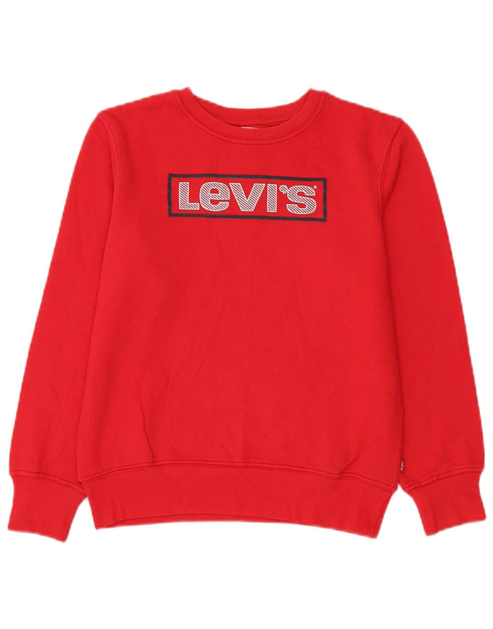 Felpa grafica da ragazzo Levi's 15-16 anni in cotone rosso