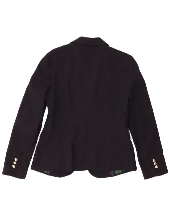 Giacca blazer da donna a 1 bottone Zara UK 14 grande poliestere blu navy