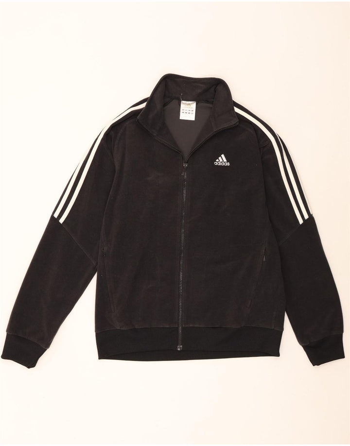 Giacca in pile da uomo Adidas UK 38 poliestere nero medio