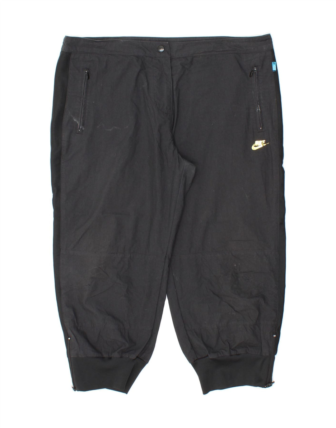 NIKE Womens Joggers Capri Trousers UK 14 Large W34 L21 Black Polyester Vintage Nike and Second-Hand Nike from Messina Hembry 
