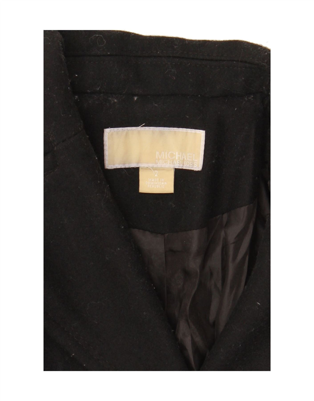 MICHAEL KORS Womens Overcoat US 2 XS Black Wool Vintage Michael Kors and Second-Hand Michael Kors from Messina Hembry 