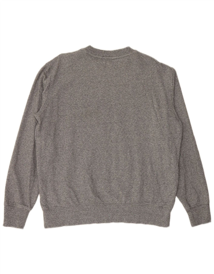 Felpa da uomo Marks & Spencer Maglione grande cotone chiazzato grigio