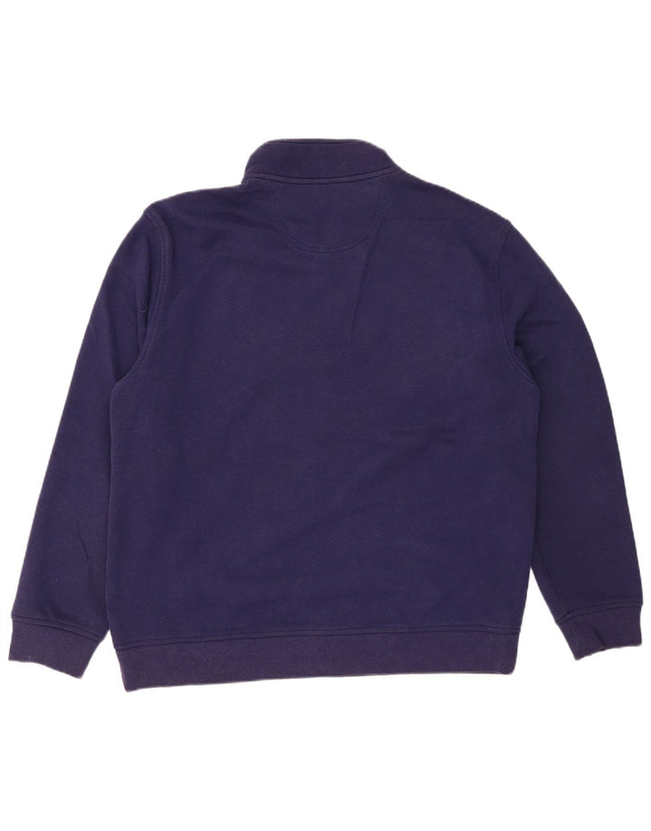 ADVANTAGE Felpa da uomo con collo con zip, maglione grande, blu navy, in poliestere