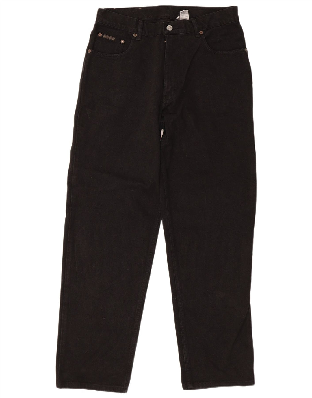 Jeans dritti regolari da uomo Calvin Klein W32 L30 cotone nero
