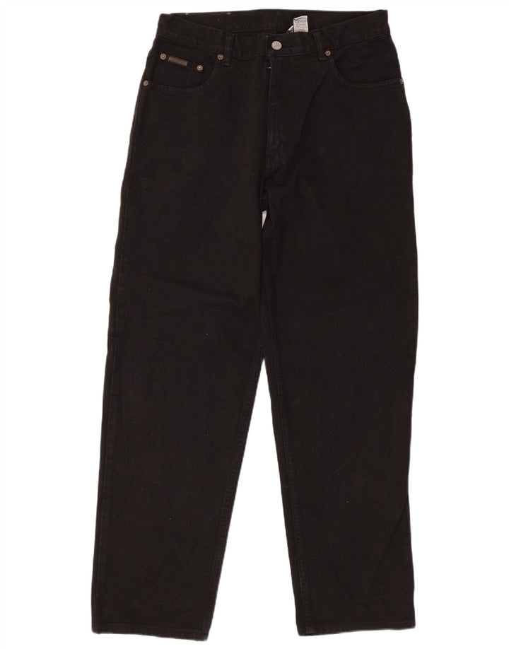 Jeans dritti regolari da uomo Calvin Klein W32 L30 cotone nero