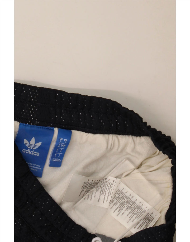 Pantaloncini sportivi da uomo Adidas piccoli in poliestere blu navy