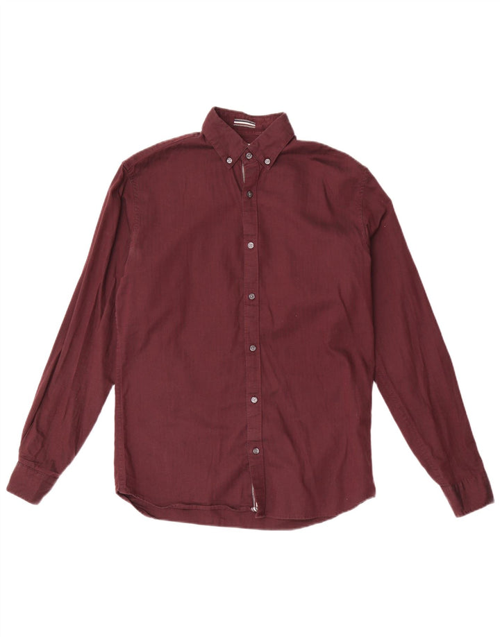 Camicia slim fit da uomo Jack & Jones XS in cotone marrone