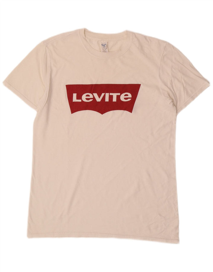 T-shirt grafica da uomo LEVI'S Top in cotone bianco medio