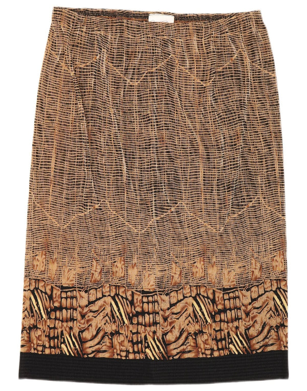 CARROLL REED Womens Straight Skirt Large W34  Brown Animal Print Polyester