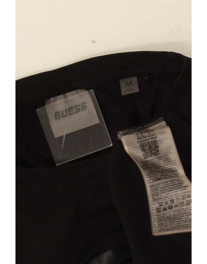 Guess T-shirt grafica da donna Top UK 12 Medium Black Cotton