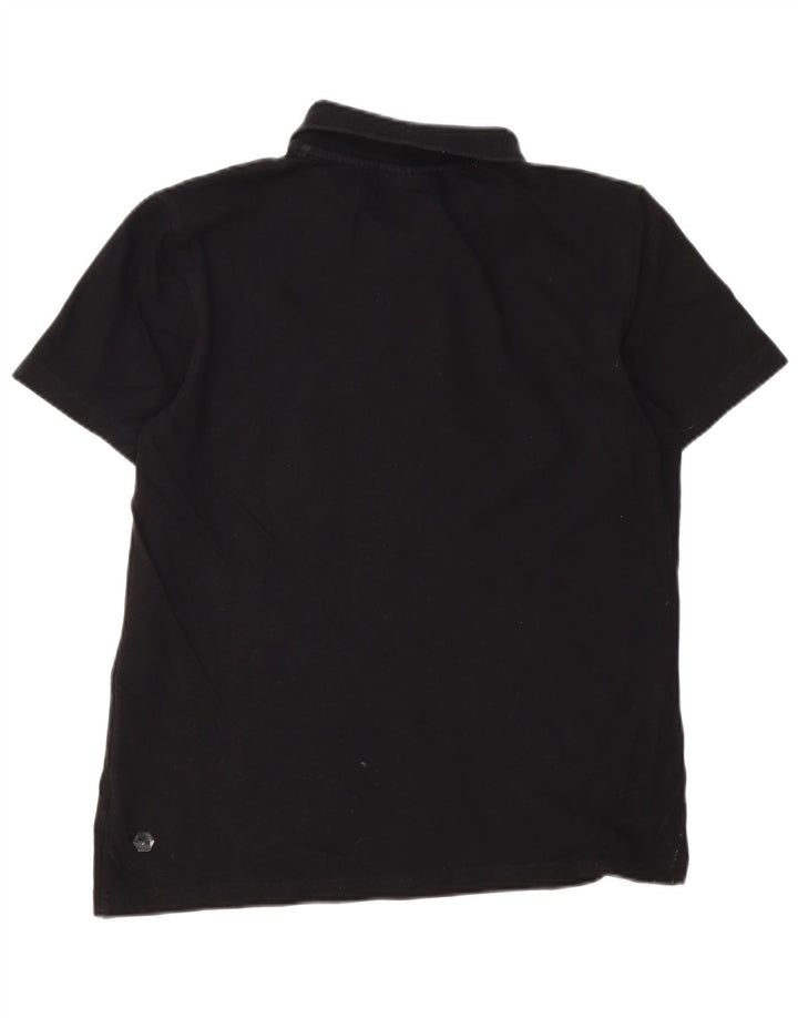 Polo Puma da uomo in cotone nero medio