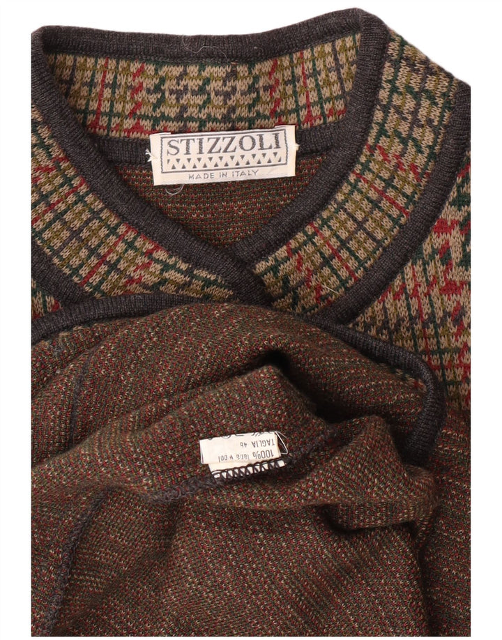 Giacca blazer da donna in maglia a 6 bottoni STIZZOLI IT 48 XL pied de poule marrone