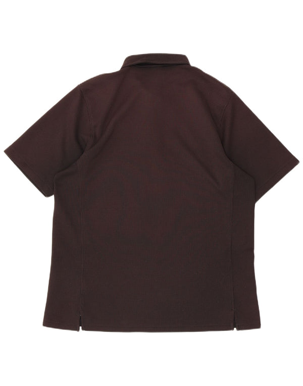 Nike Mens Dri Fit Polo Shirt XL Black Spotted Polyester