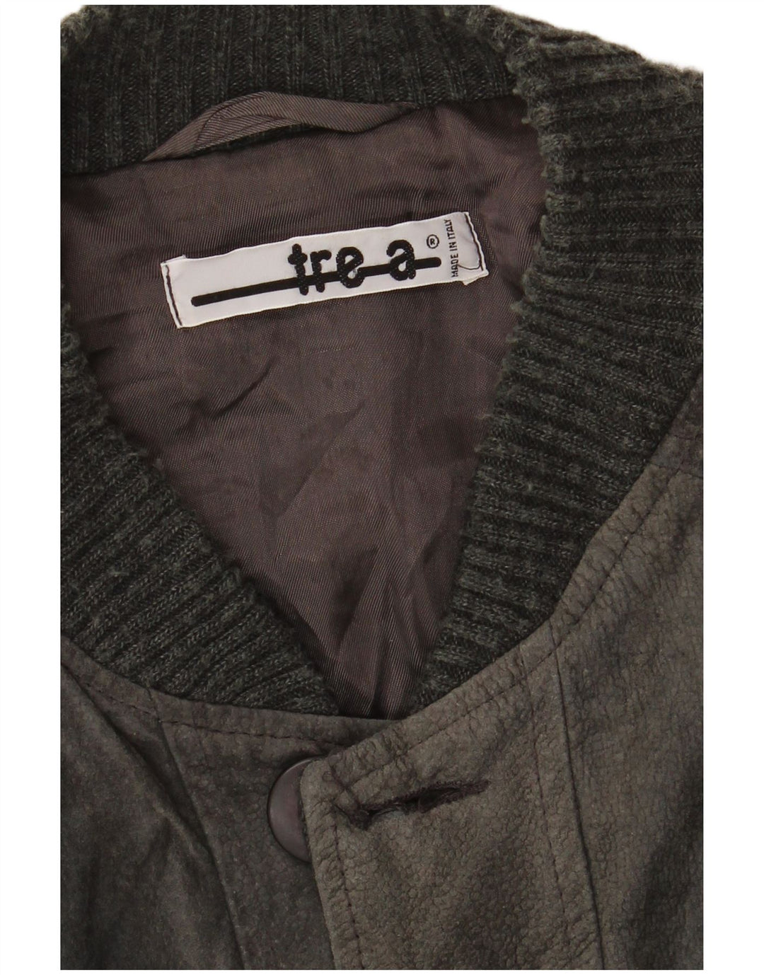 Giubbotto bomber vintage da uomo grande grigio geometrico