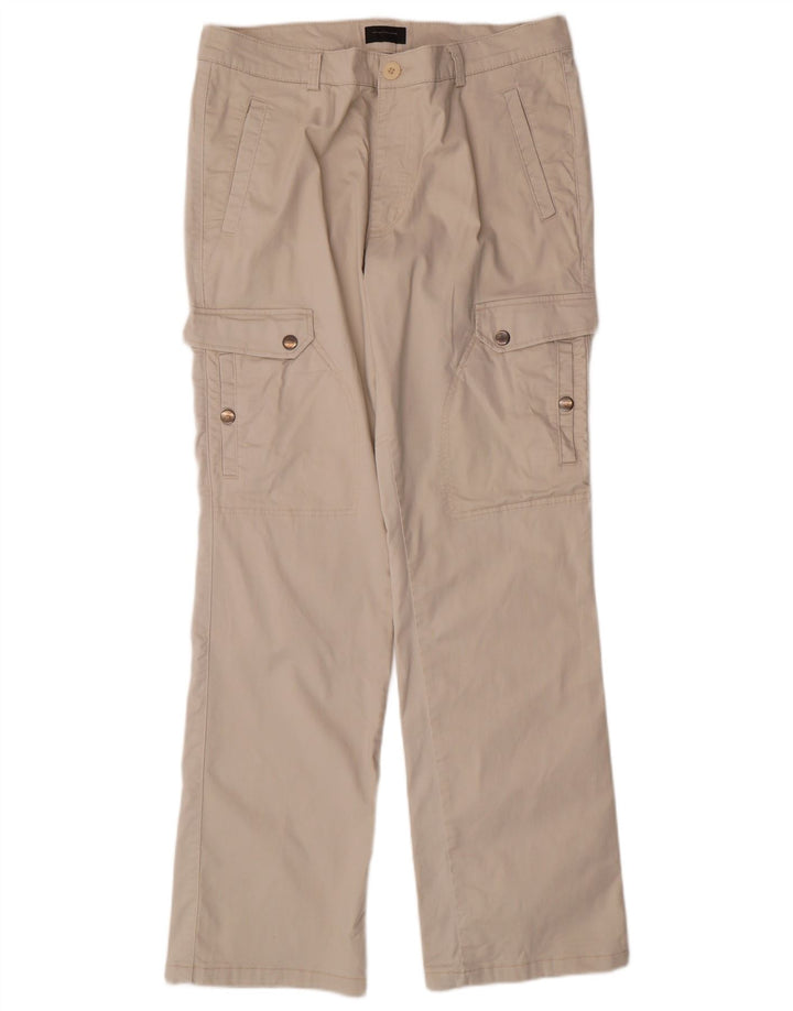 Pantaloni cargo bootcut da uomo Sergio Tacchini W36 L32 in cotone beige