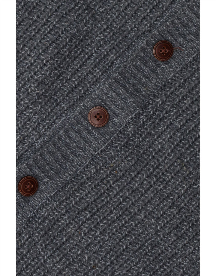 Maglione cardigan da donna Marks & Spencer UK 10 Piccolo acrilico chiazzato grigio