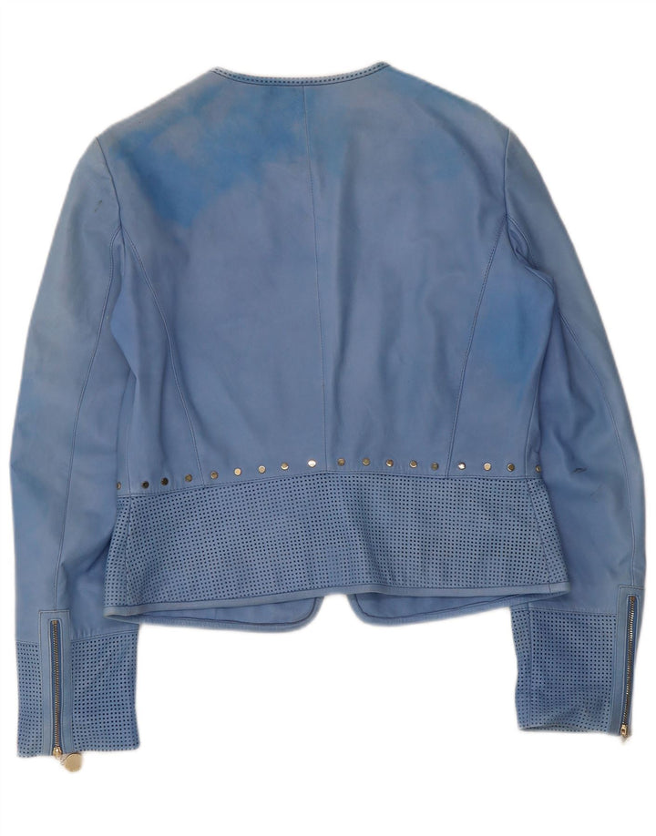 Giubbotto bomber in pelle da donna Penny Black UK 14 Grande pelle blu