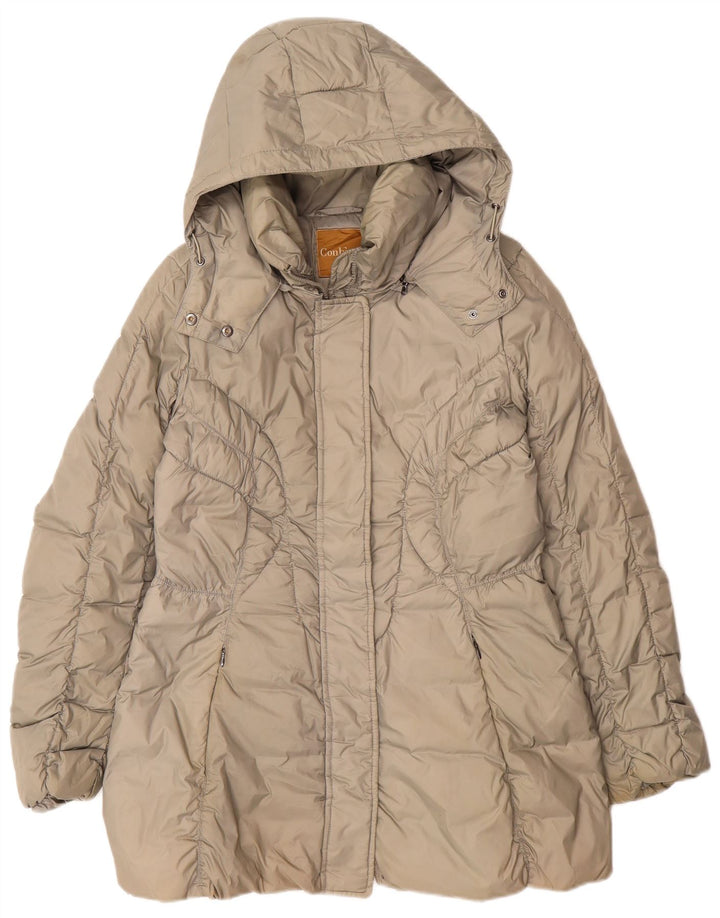 CONBIPEL Womens Hooded Padded Jacket UK 14 Medium Grey Nylon