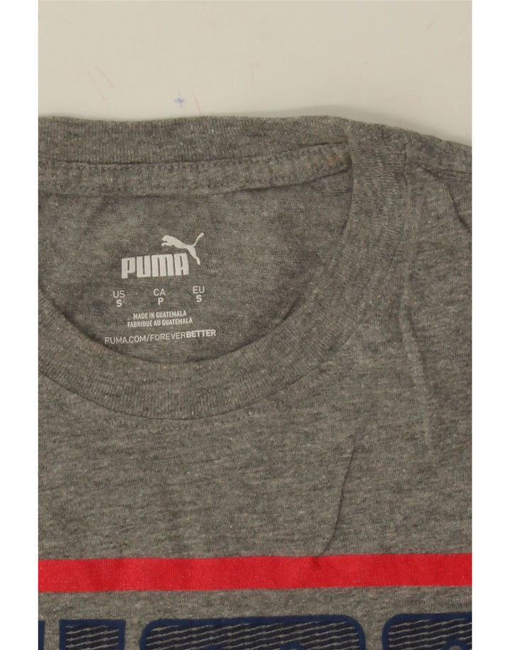 PUMA Mens Graphic T-Shirt Top Small Grey Cotton Vintage Puma and Second-Hand Puma from Messina Hembry 