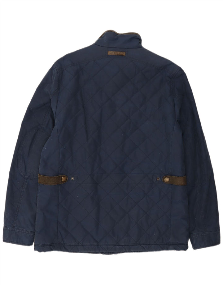 Crew Clothing Giacca trapuntata da uomo UK 40 Large in cotone blu navy