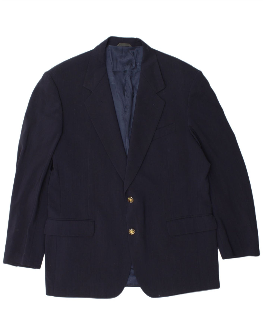 Giacca blazer da uomo a 2 bottoni Ferre IT 54 2XL Lana vergine blu navy