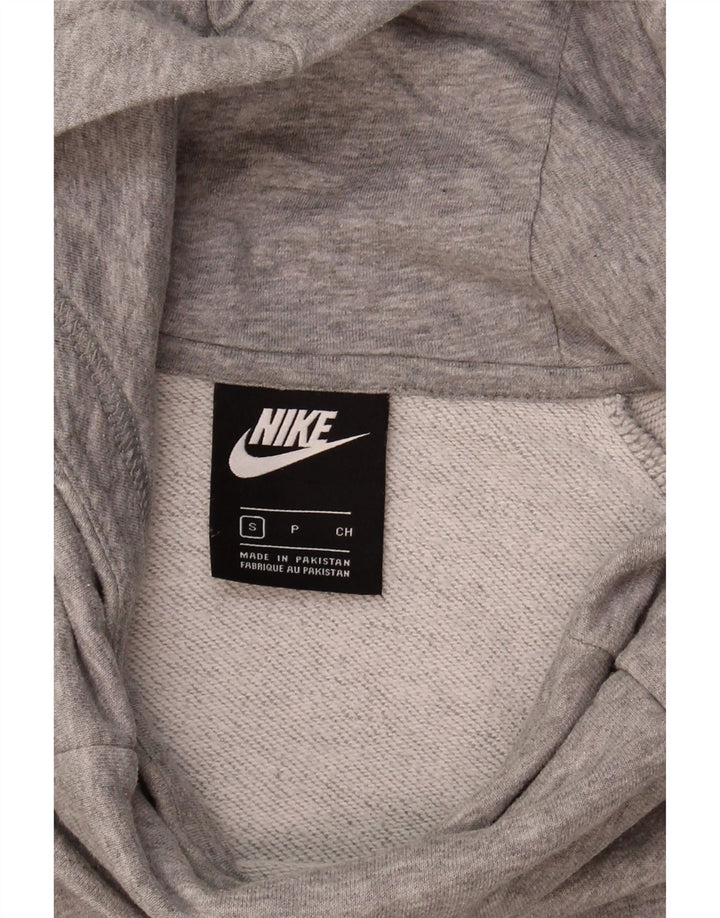 NIKE Womens Oversized Hoodie Jumper UK 10 Small Grey