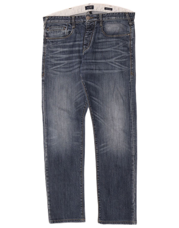 Jeans slim da donna Armani W33 L31 cotone blu
