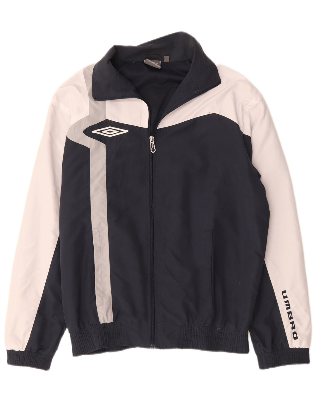 Giacca da tuta da uomo Umbro grande in poliestere color block blu navy