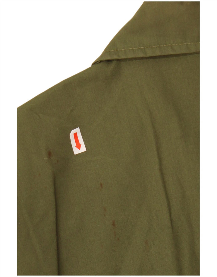 Giacca utilitaria da uomo VINTAGE UK 36 piccola poliestere kaki