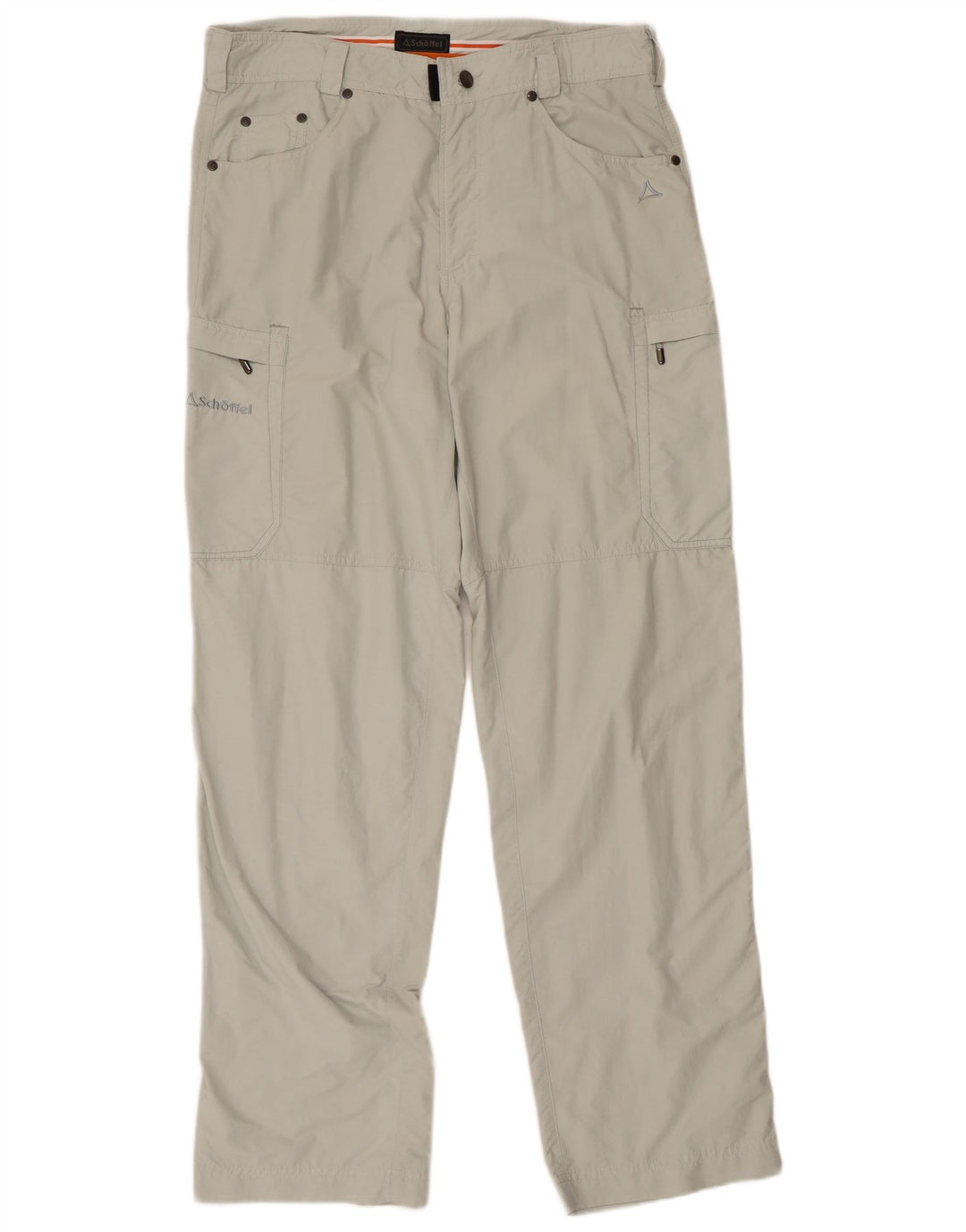 SCHOFFEL Mens Straight Cargo Trousers W34 L33 Grey Polyamide