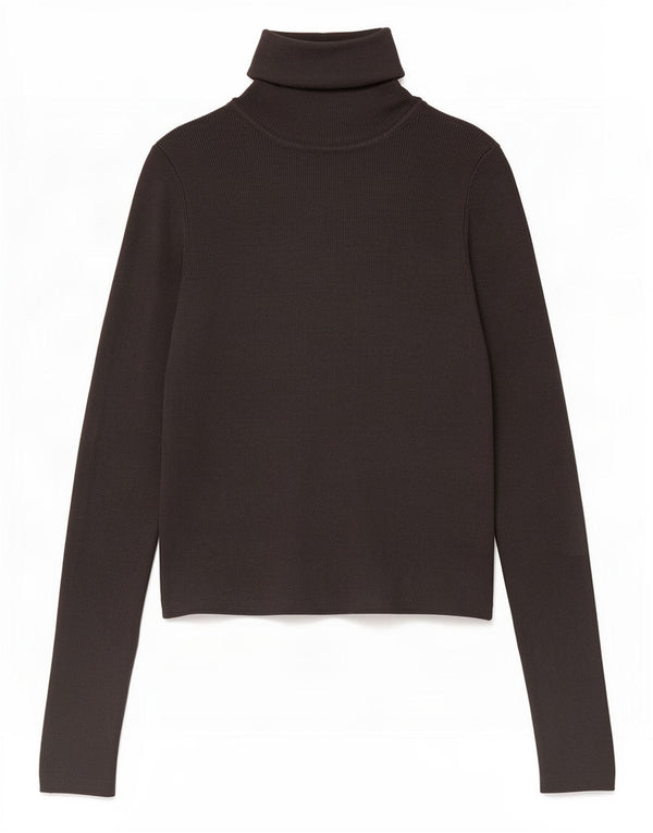 Maglione corto da donna Zara con collo alto, UK 12, viscosa grigio medio