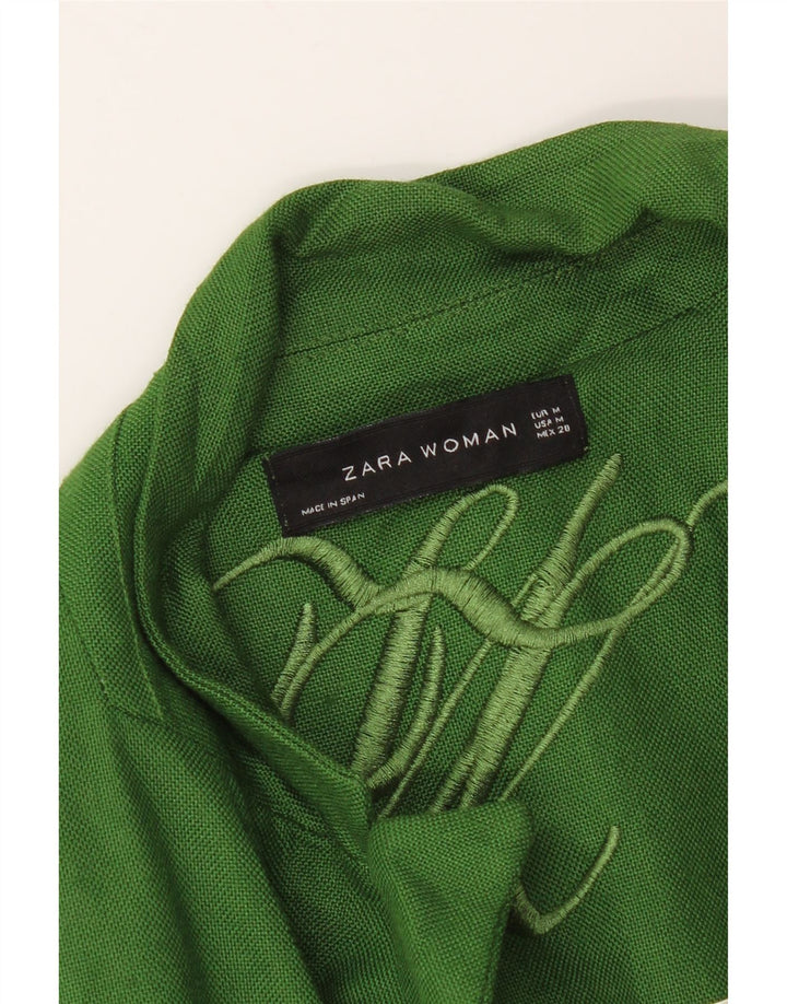 Giacca blazer a 1 bottone da donna Zara UK 12 verde medio