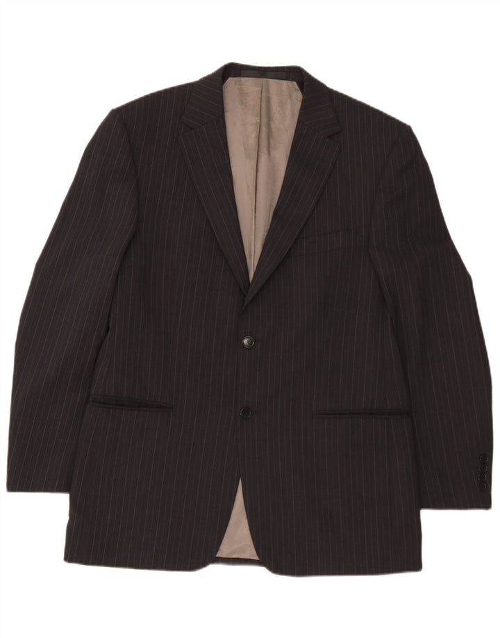 Giacca blazer a 2 bottoni da uomo Marks & Spencer UK 40 gessato grigio medio