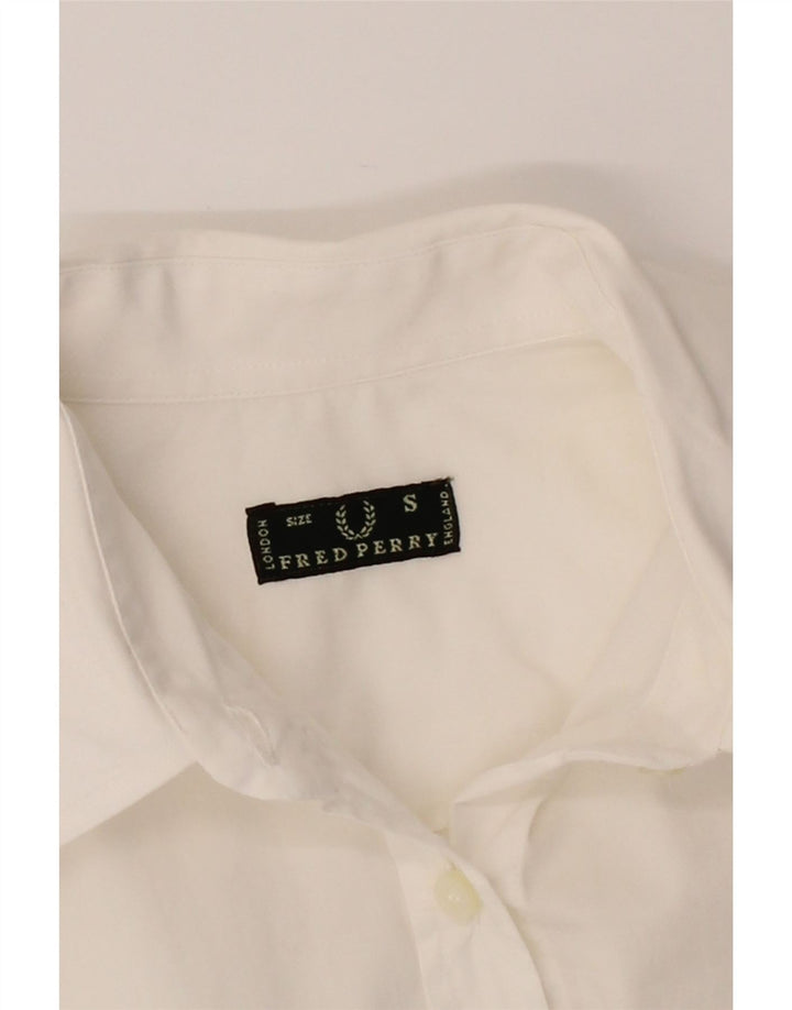 FRED PERRY Womens Shirt UK 10 Small White Cotton Vintage Fred Perry and Second-Hand Fred Perry from Messina Hembry 