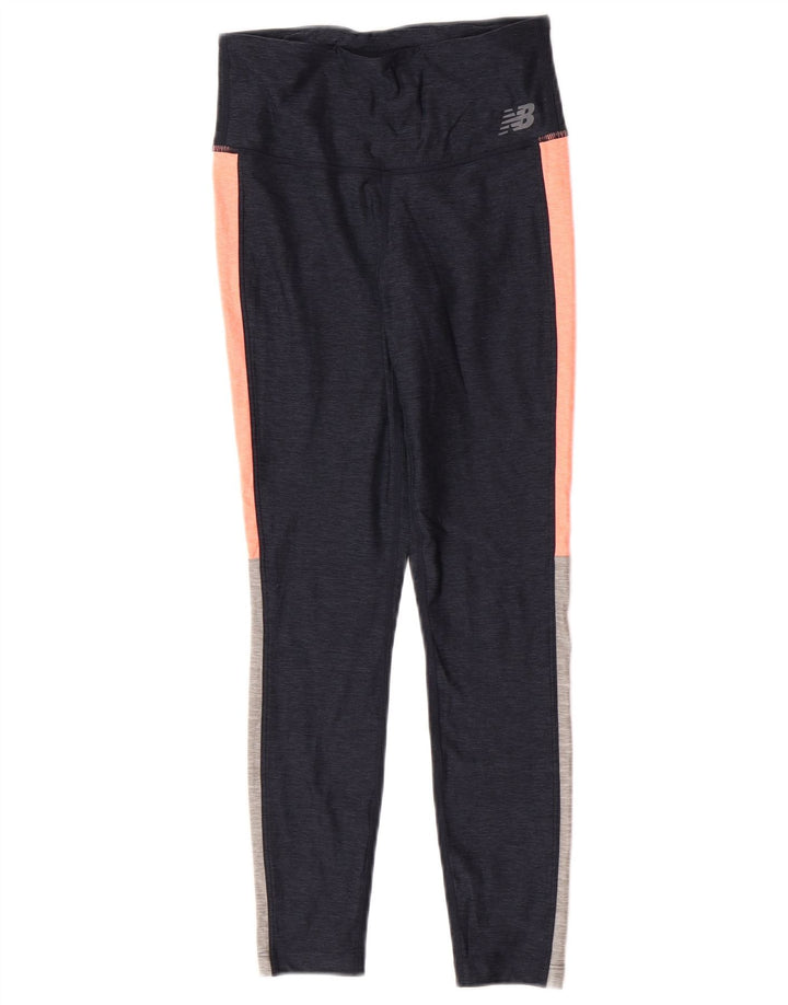 Leggings da donna New Balance UK 8 Small Poliestere color block blu navy