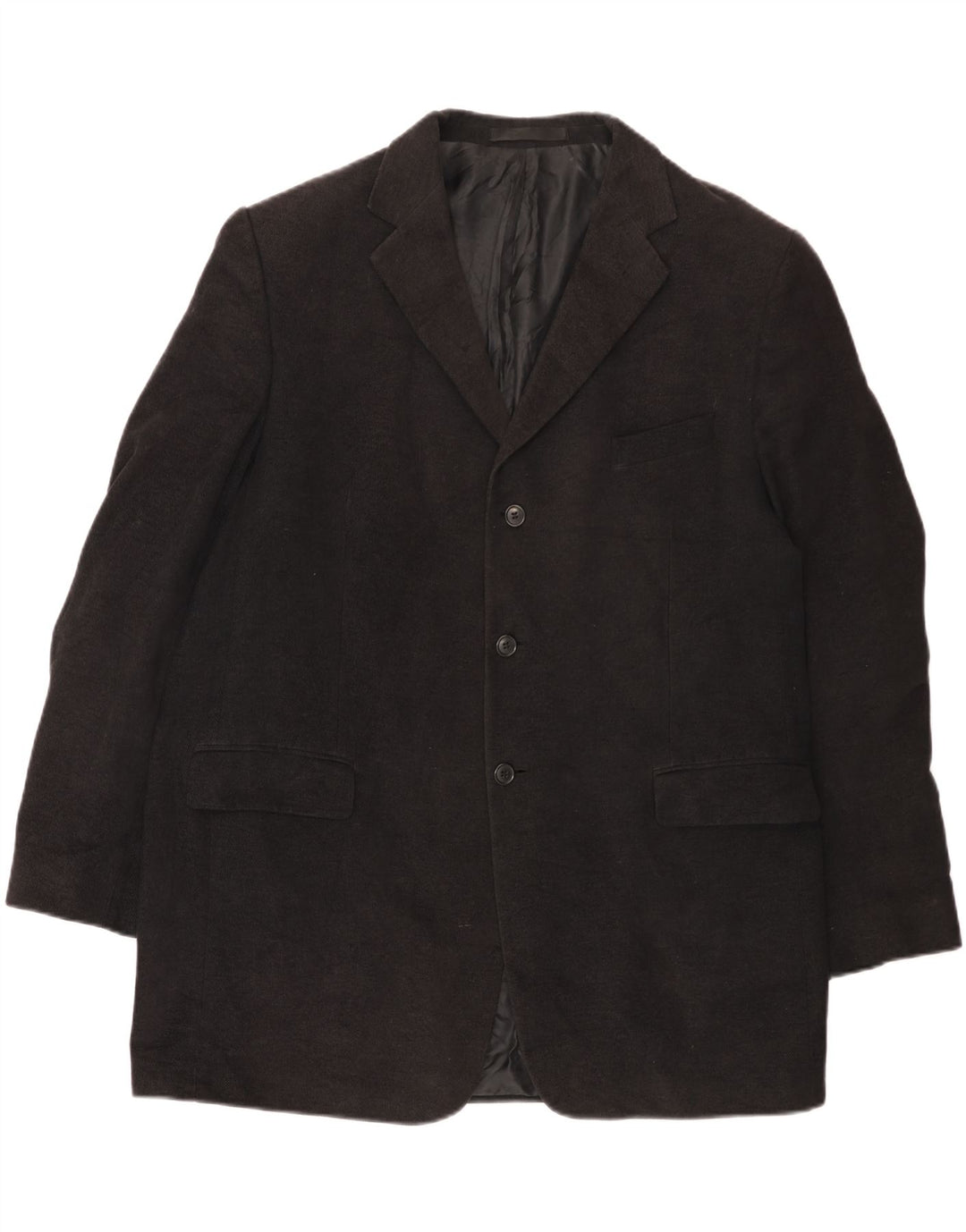 Giacca blazer a 3 bottoni Marks & Spencer da uomo UK 46 XL cotone nero