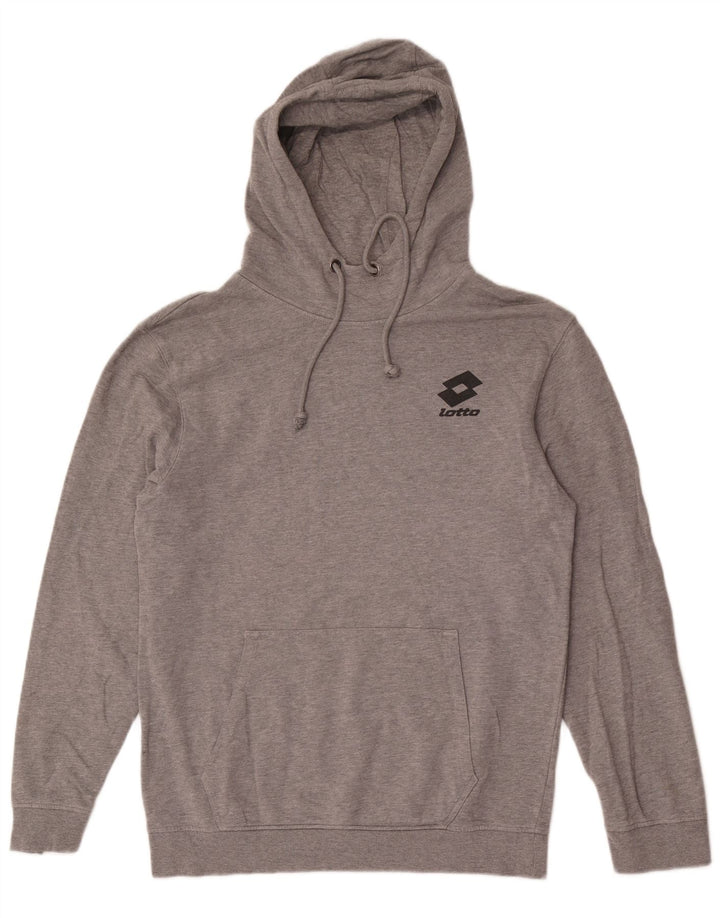 Maglione con cappuccio da uomo Lotto grigio medio chiazzato