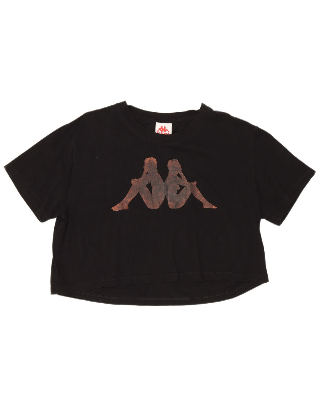 T-shirt grafica corta da donna Kappa UK 16 grande nera