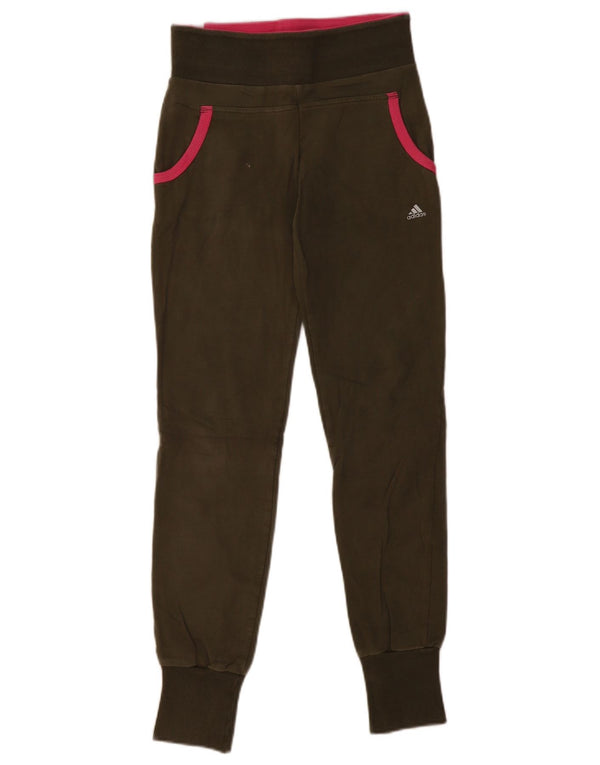 Pantaloni da tuta da donna Adidas Joggers UK 10 Small Khaki Cotton