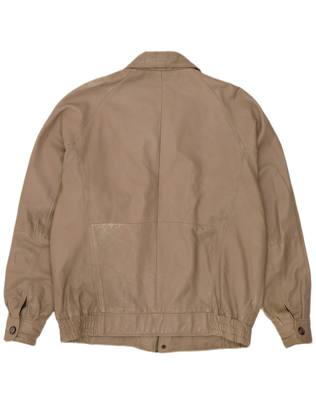 Giacca in pelle vintage da uomo UK 42 XL Beige