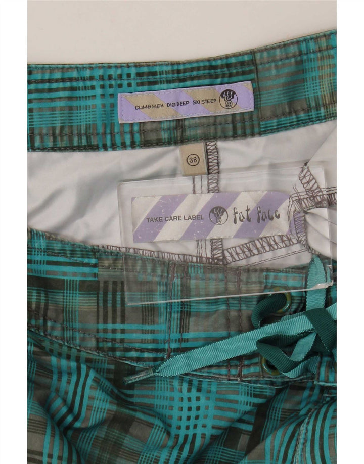Pantaloncini da bagno da uomo Fat Face XL Poliestere a quadri blu