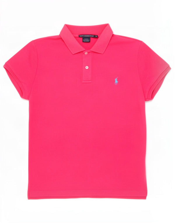 Polo Ralph Lauren da uomo slim fit XL in cotone rosa
