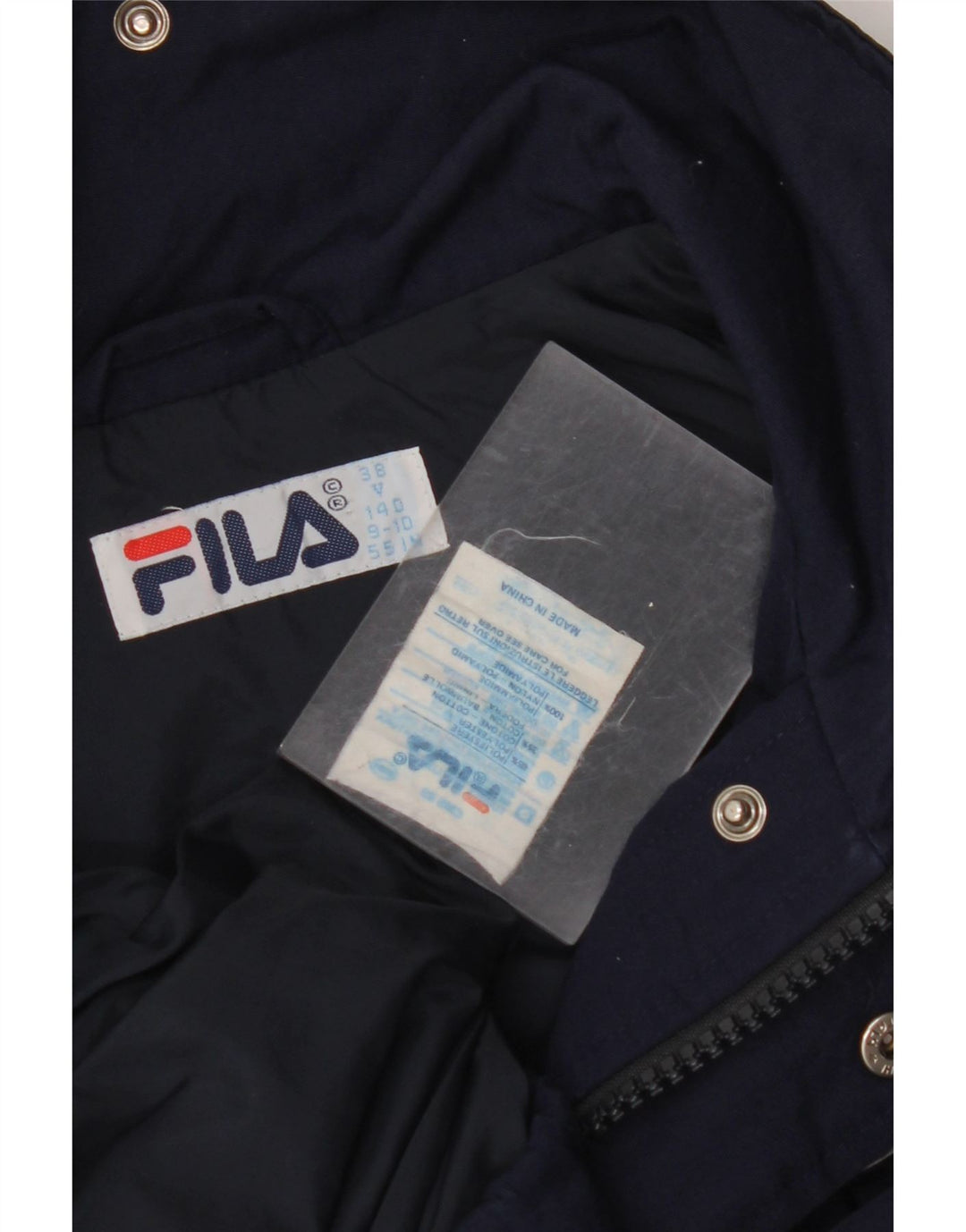 Giacca a vento FILA da bambino 9-10 anni in poliestere blu navy