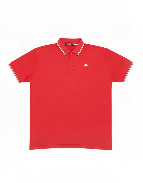 Polo Kappa Uomo 2XL Cotone a Righe Rosse