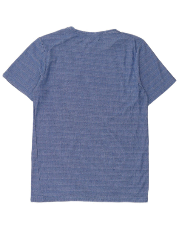 T-shirt Zara da uomo Top XL in cotone a righe blu
