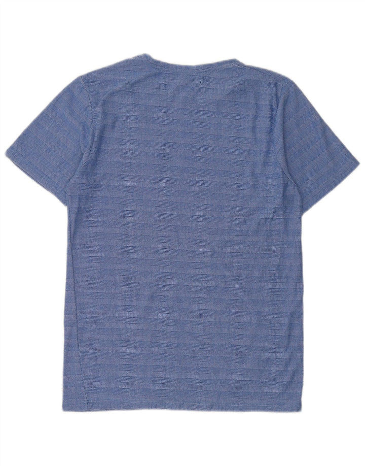 T-shirt Zara da uomo Top XL in cotone a righe blu